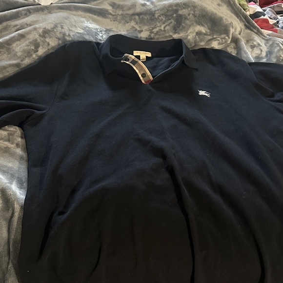 Burberry Black Polo Shirt with Iconic Logo - Picture 1 of 7